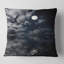Square,Full Moon In Cloudy Night Sky IV - Nautical & Coastal Printed Throw Pillow-60159465