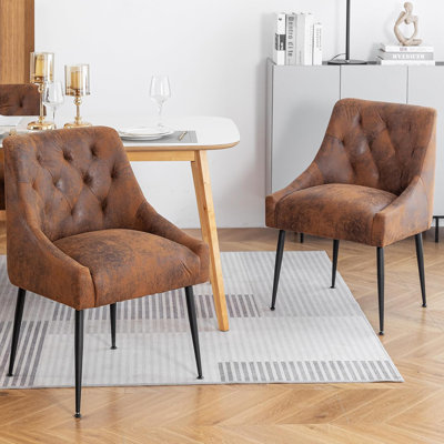 Gennadiy 38cm H Upholstered Metal Side Chair