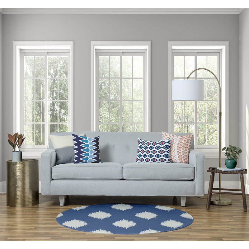 Neruda Chenille Polka Dots Indoor Rug, Round 5'
