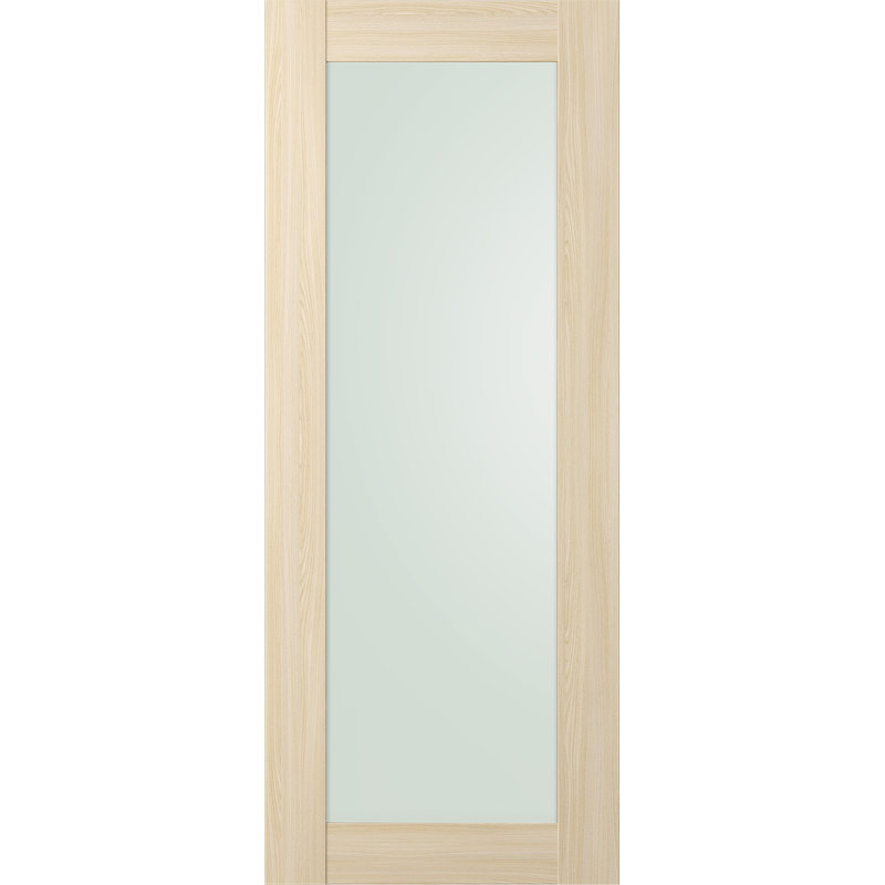Panneau de porte standard préfini en bois massif manufacturé Avon, 35,875 po x 83,23 po, Frêne de la loire (pin)