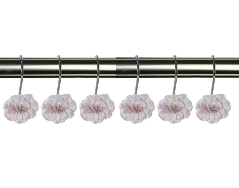 Crochets de rideau de douche Fincher, Rose