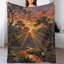 Jeté en flanelle Sunset Forest River-134400152