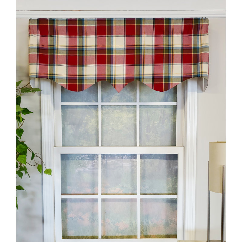 Clance Plaid Pointed Window Valance