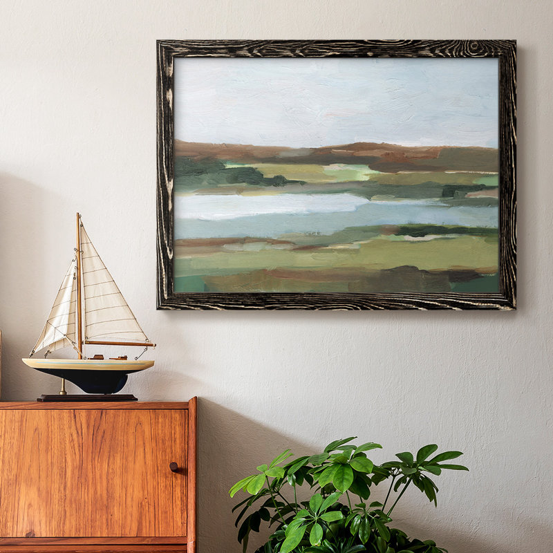 Autumn River Crossing II, reproduction d'art sur toile, Noir, H 14 po x l 20 po x P 1,5 po