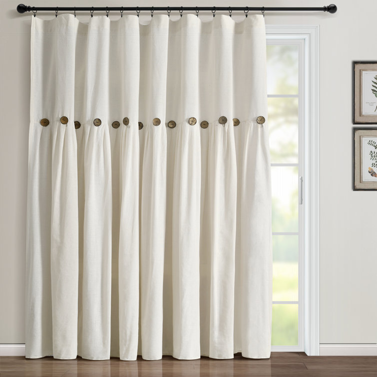 Ruya Cotton Blend Semi-Sheer Rod Pocket Single Curtain Panel