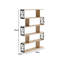 Bibliothèque industrielle moderne, pin atlantique, 35,4 x 54,3 x 7,9 pouces | 100% carton avec bords en métal, épaisseur: 0,7 pouce | Conception murale avec de nombreuses tablettes, solution de rangement élégante pour la maison et le bureau