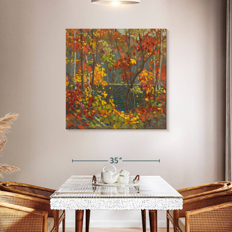 Alvord The Pool Autumn, 39" H x 39" W