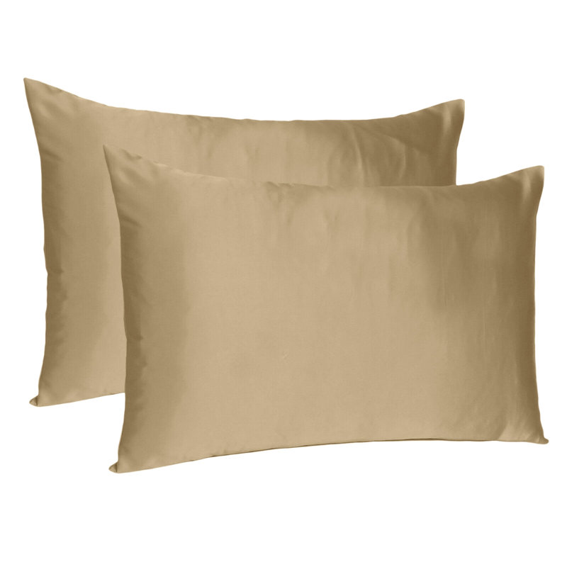 Taies d'oreiller en satin, Standard, Crème de banane