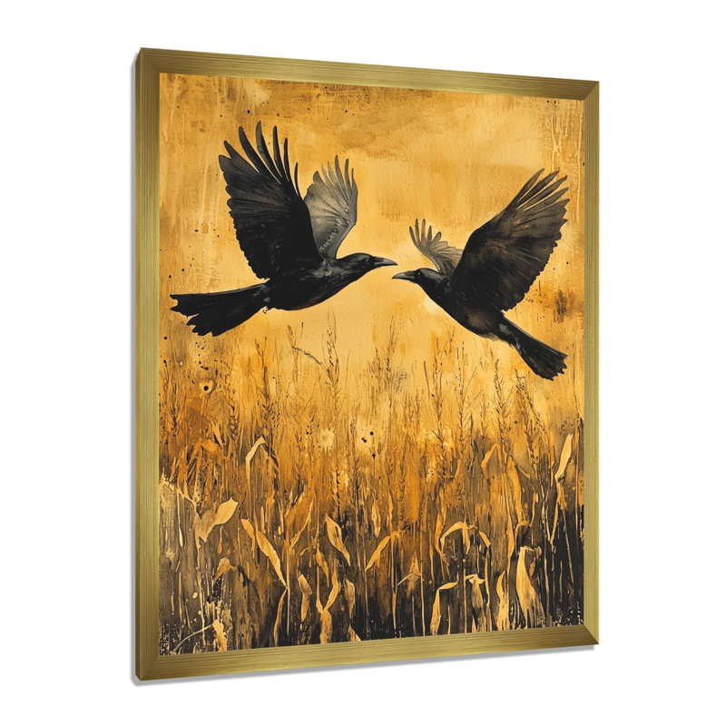 Levan - Animals Wall Art Living Room, H 32 po x l 24 po, Reproduction encadrée d'une seule photo, Doré