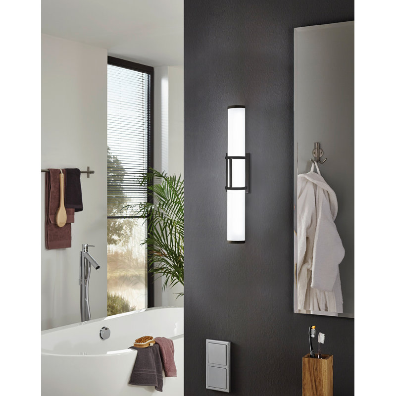 Applique murale de salle de bain 1 lumière DEL à intensité variable Caolin, Noir mat, DEL 26 W