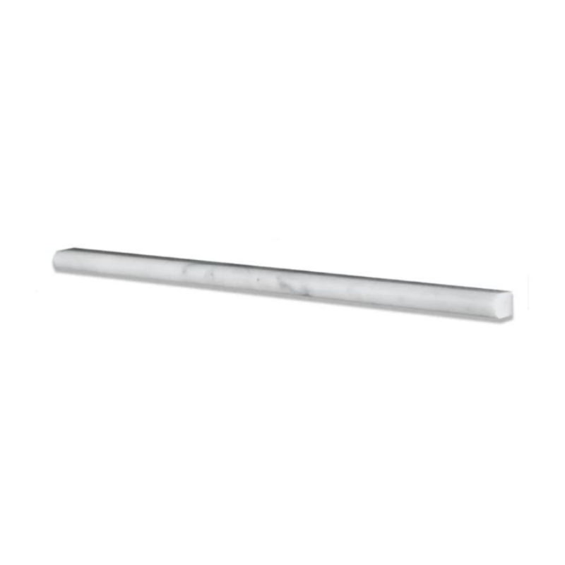 Carreau de 12 po x 0,5 po, Carrare blanc poli