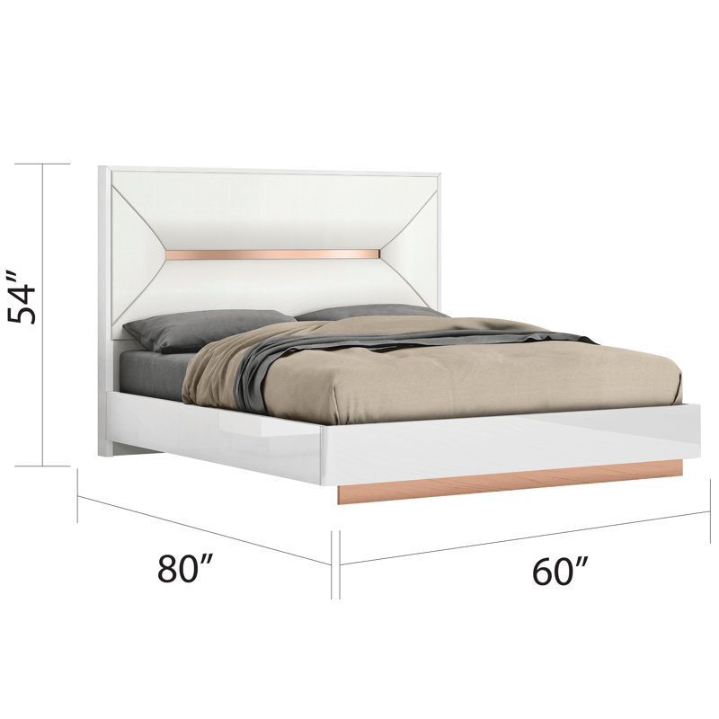 Lit plateforme Cambie, Blanc, Grand