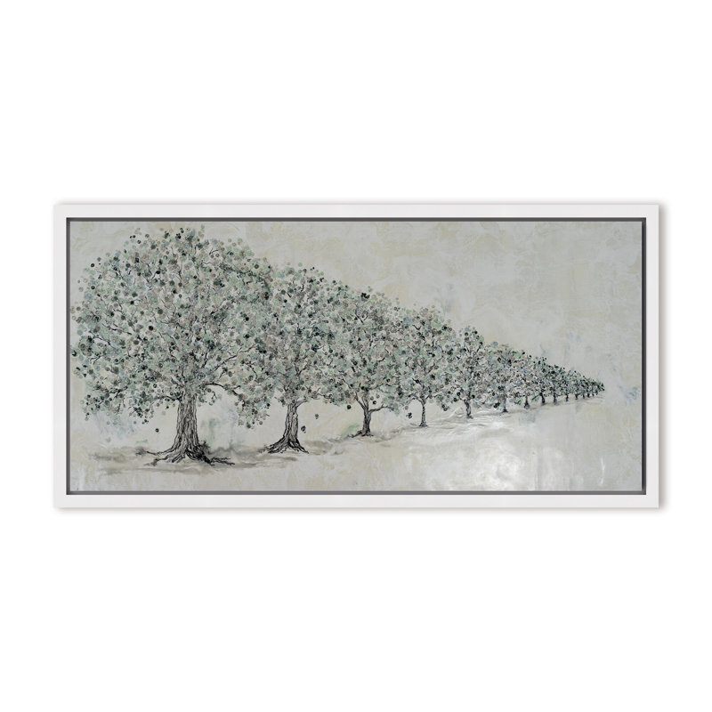 Nature Inspired "Renewal in Bloom" Canvas Wall Art By , 8" H x 16" W, Framed Canvas, Gold