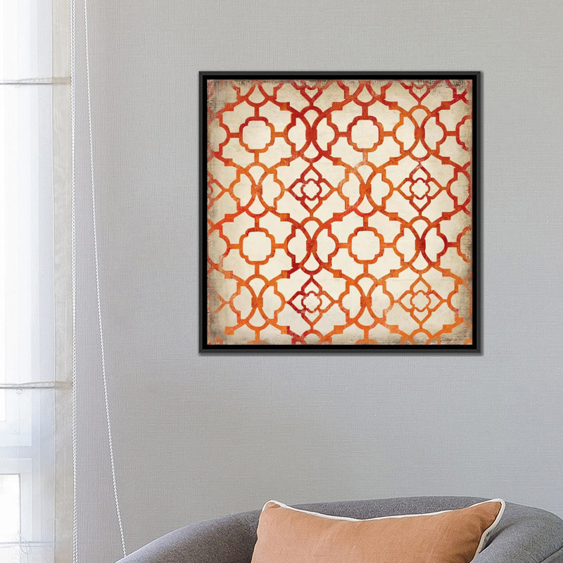 « murale i », impression sur toile, H 18 po x l 18 po x P 1,5 po, Toile avec cadre noir, Pas de tapis