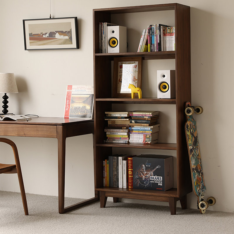 Retro Luxury Bookcase, (4 Shelves) 68.9"H x 31.5"W x 12.6"D