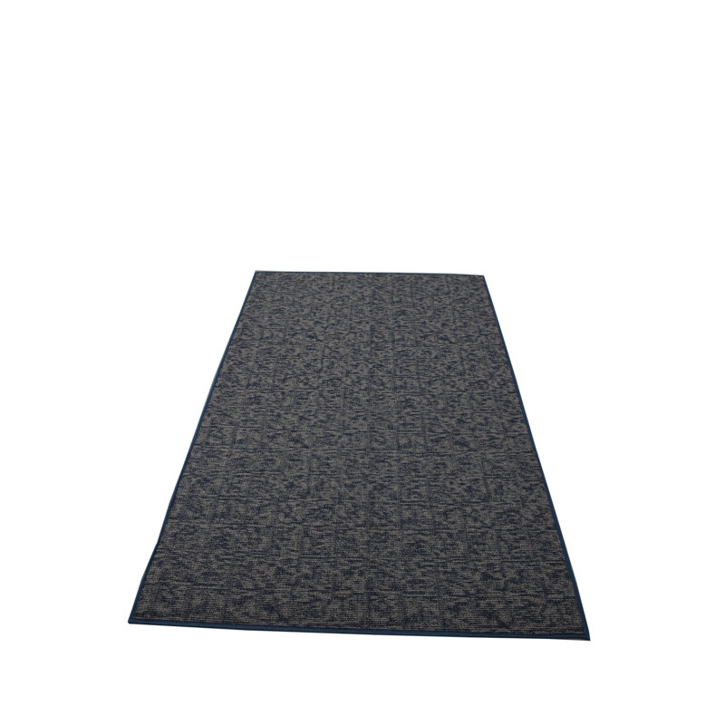 Tapis décoratif Furnish My Place - imprimé géométrique délavé bleu marine, Ovale 6 pi x 8 pi