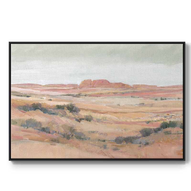Southwest Landscape II, peinture sur toile encadrée, H 27 po x l 41 po x P 2 po, Cadre noir