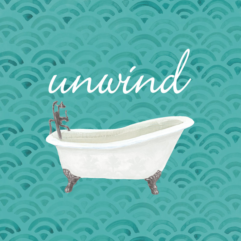 Bathtub Unwind - Wrapped Canvas Art Prints, 91cm H x 91cm W 