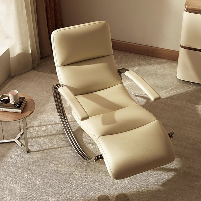 Chaise berçante légère de luxe, Blanc cassé