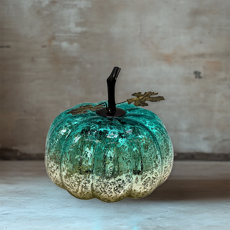Décorations de citrouille en verre mercurisé et citrouille décorative pour Halloween Décorations d'automne et de l'Action de grâce