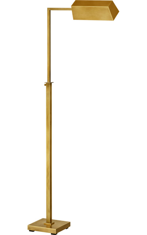 Adley Adjustable Pharmacy Floor Lamp, Hand-Rubbed Antique Brass