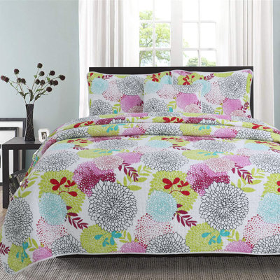 Yerang Cozy Line Autumn Blossom Quilt Set
