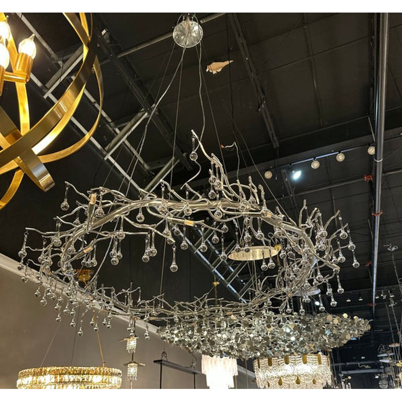 Lustre Susy, Argent, H 26 po x l 41 po x P 41 po, 14