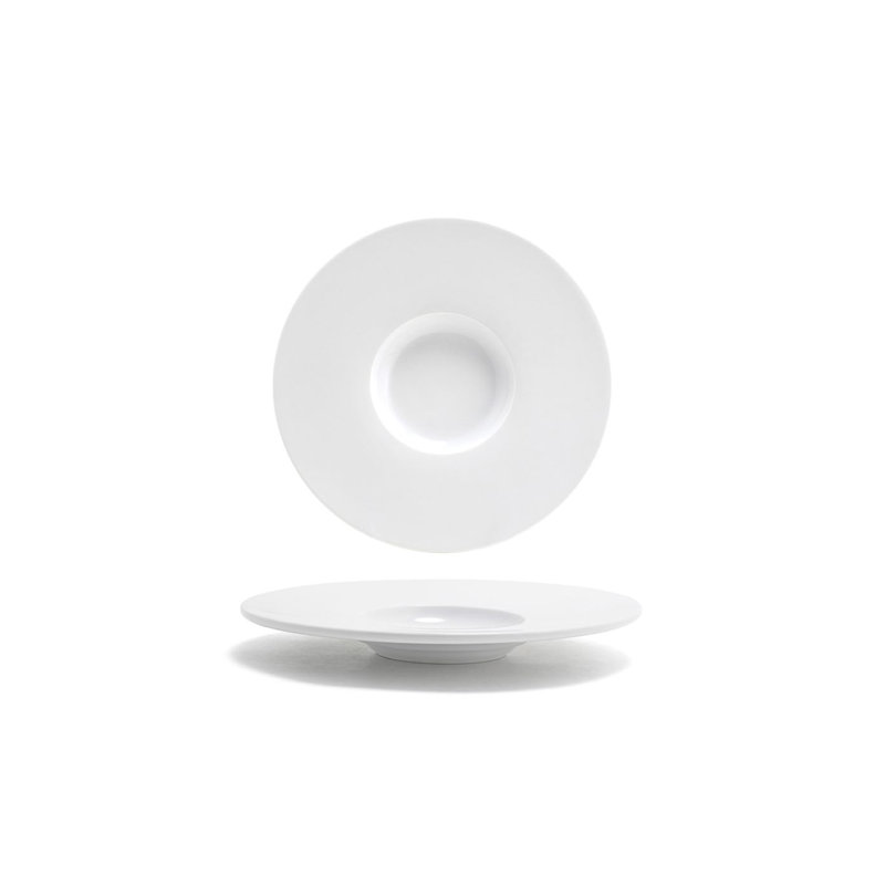 Monaco 9.25'' White Porcelain Salad/Dessert Plate Set
