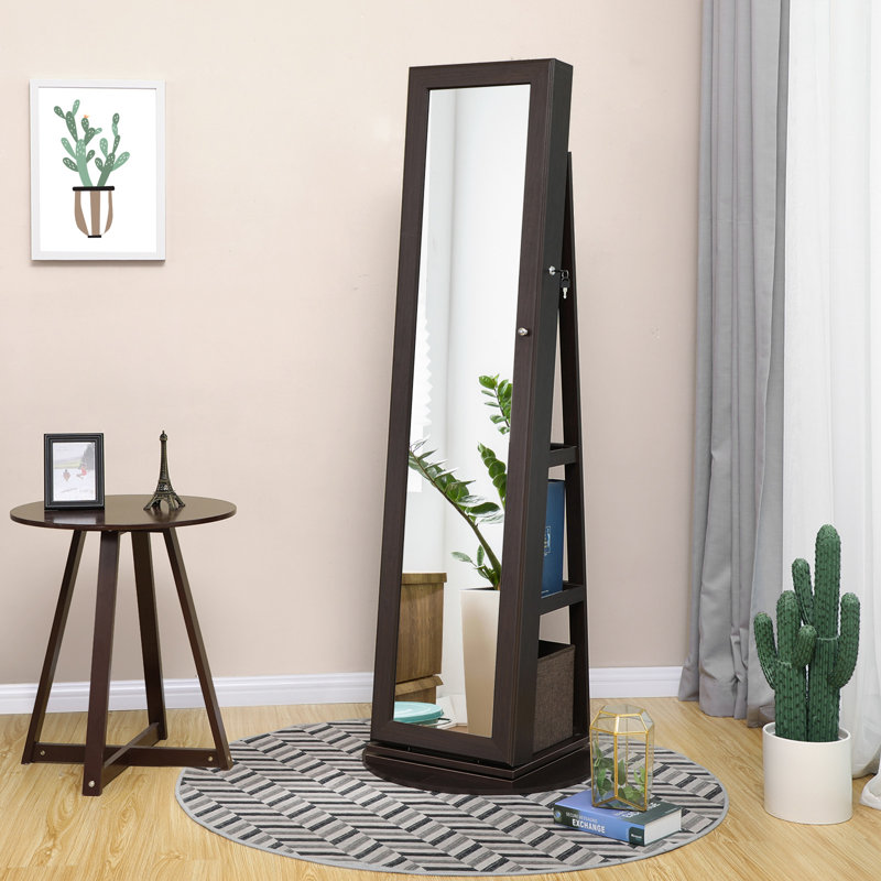 Armoire à bijoux avec miroir Quakertown, Marron