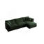 Canapé modulaire surdimensionné en L modulaire avec repose-pieds réversible, chenille verte