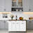 102.3"W Kitchen Island with Extendable Dining Table and Tilt Out Trash Cabinet, Drawers, Pull-Out Spice Rack-799534626