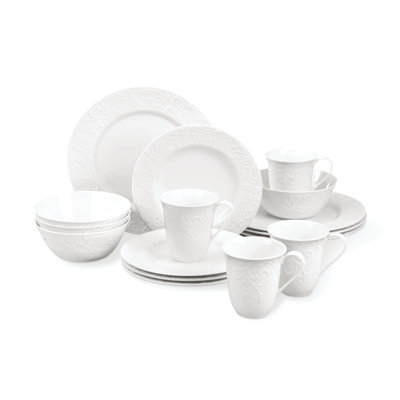 Lenox Opal Innocence Carved 16-Piece Dinnerware Set