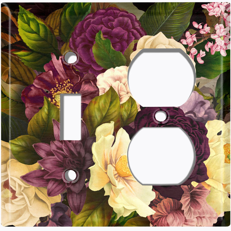 Patterned 2 - Gang Combination Plate Standard Combination Wall Plate