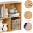 Five-Section Closed Back Bookcases, Natural Wood Storage Organizer, Modern Open Shelf Display Cabinet for Living Room Bedroom Office-1036686124