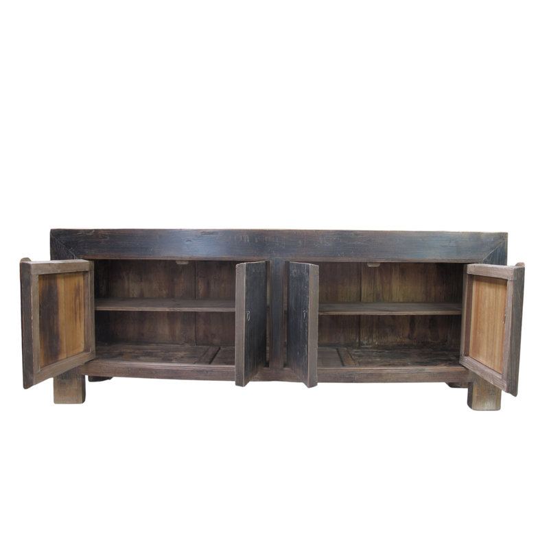 Buffet rétro en bois récupéré patiné 27