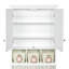 Armoire de salle de bain avec portes miroir - 2 tablettes réglables, 3 portes style preuve de Noël, portes laquées blanches, fixation murale pour salle de bain, cuisine, buanderie