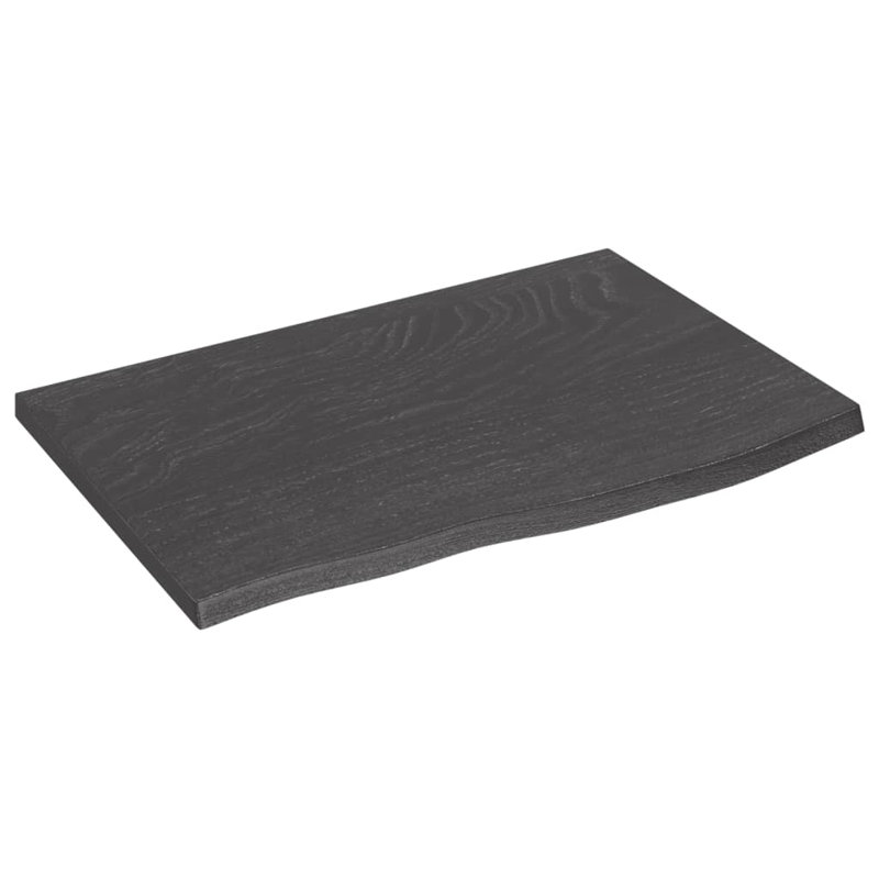 Bois massif traité avec meuble-lavabo vidaXL, Marron foncé