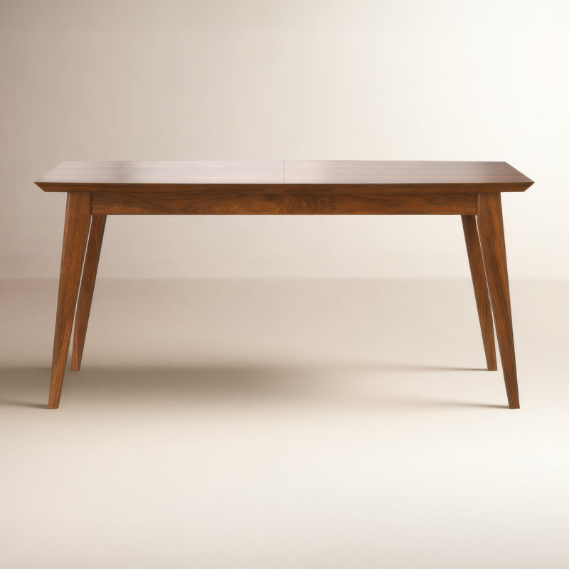 Table de salle à manger extensible en noyer de 66 à 84 po de style moderne Mid-Century Draper