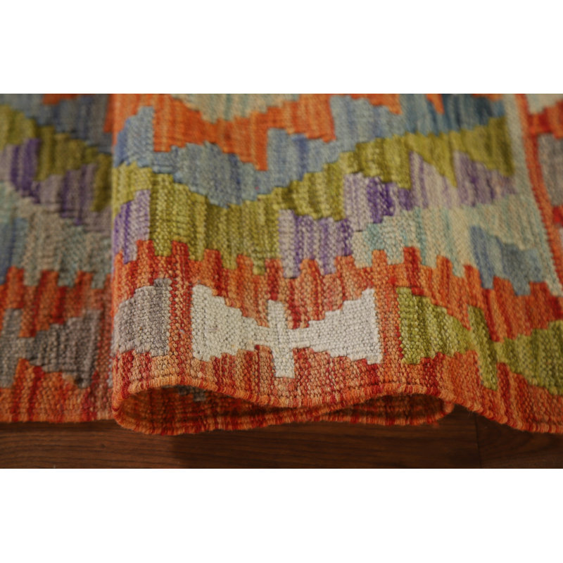 Tapis oriental en laine South Western Kilim 3 x 4