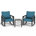 Blck Frame / Denim Blue Cushion