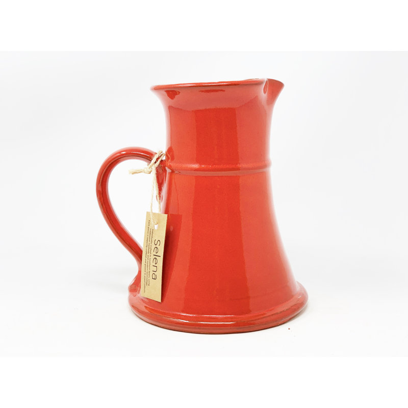 Brodi Handmade Ceramic / Porcelain Table Vase, 20cm H x 20cm W x 16cm D, Orange