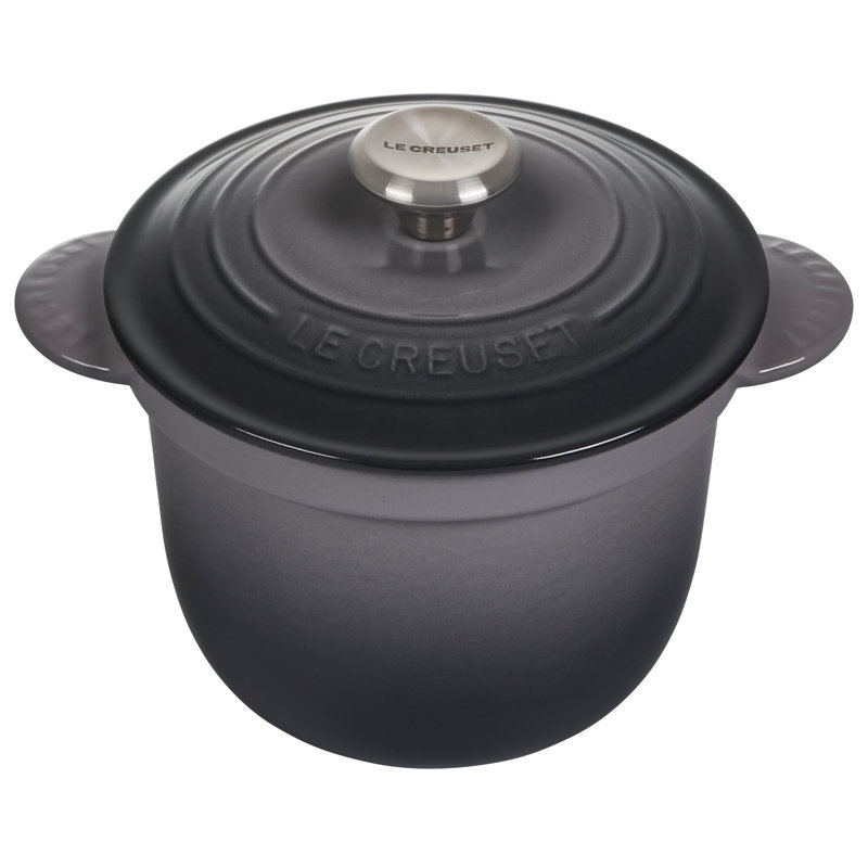 Le Creuset Enameled Cast Iron Rice Pot with Lid and Steamer Insert, Oyster