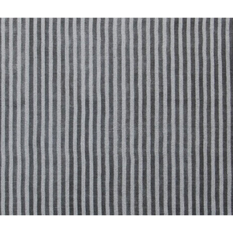 High-Quality Hand-Knotted Charcoal/Gray Area Rug, Rectangle 8' x 10', Dark Gray