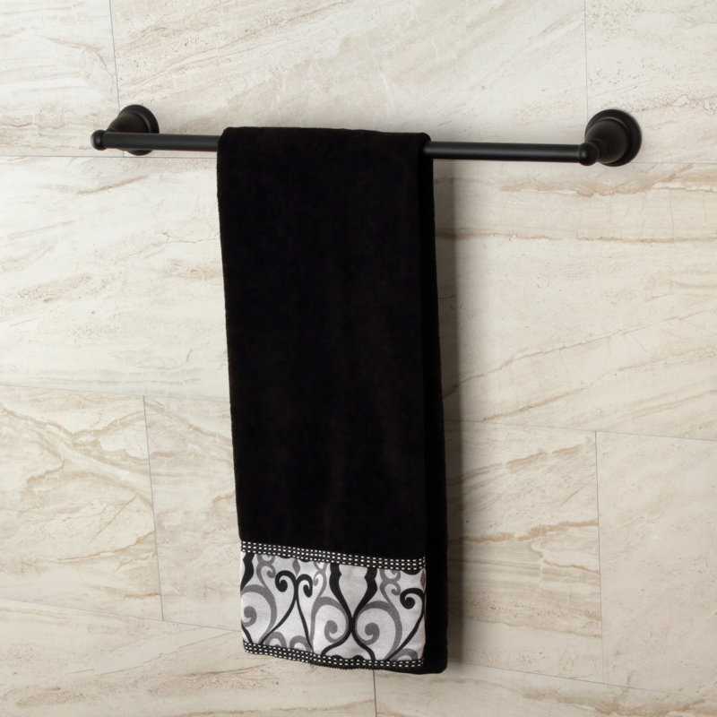 Barre à serviettes 24 pouces Kingston Brass Heritage, Noir mat