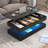 47.2-inch High-Gloss Lift Top Coffee Table with LED Lighting & Storage Drawer-622318048-622318049