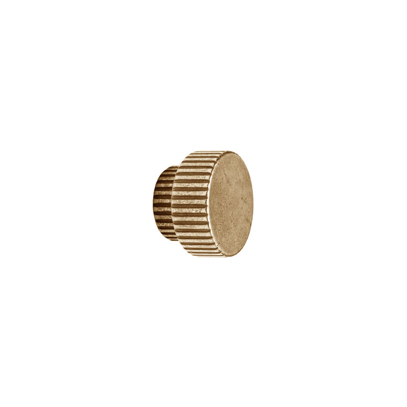 Flute Bronze Mushroom Knob, Silicon Bronze Brushed
