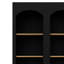 Armoire moderne, 2 tablettes réglables, design, paire de tablettes noires, 72 po avec balcon-1740076805