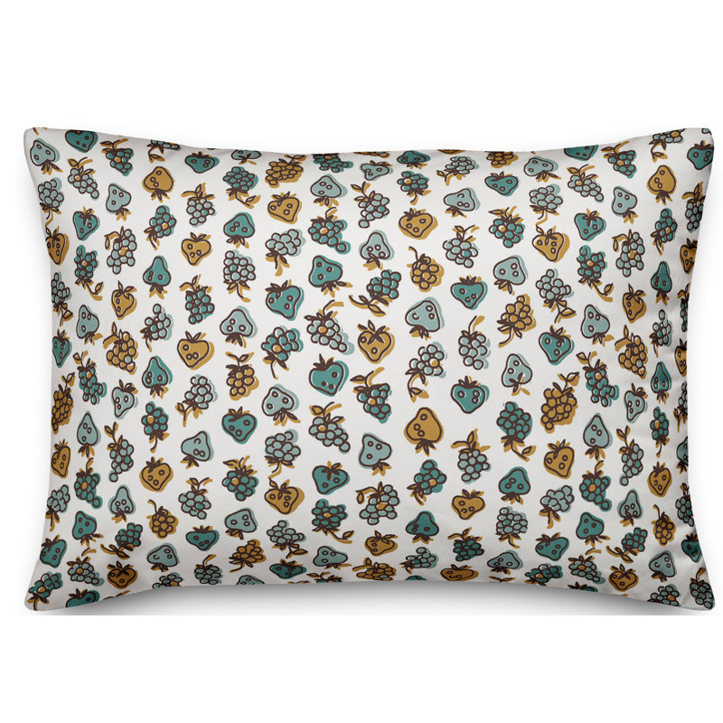 Reversible Throw Pillow, Blue/Yellow