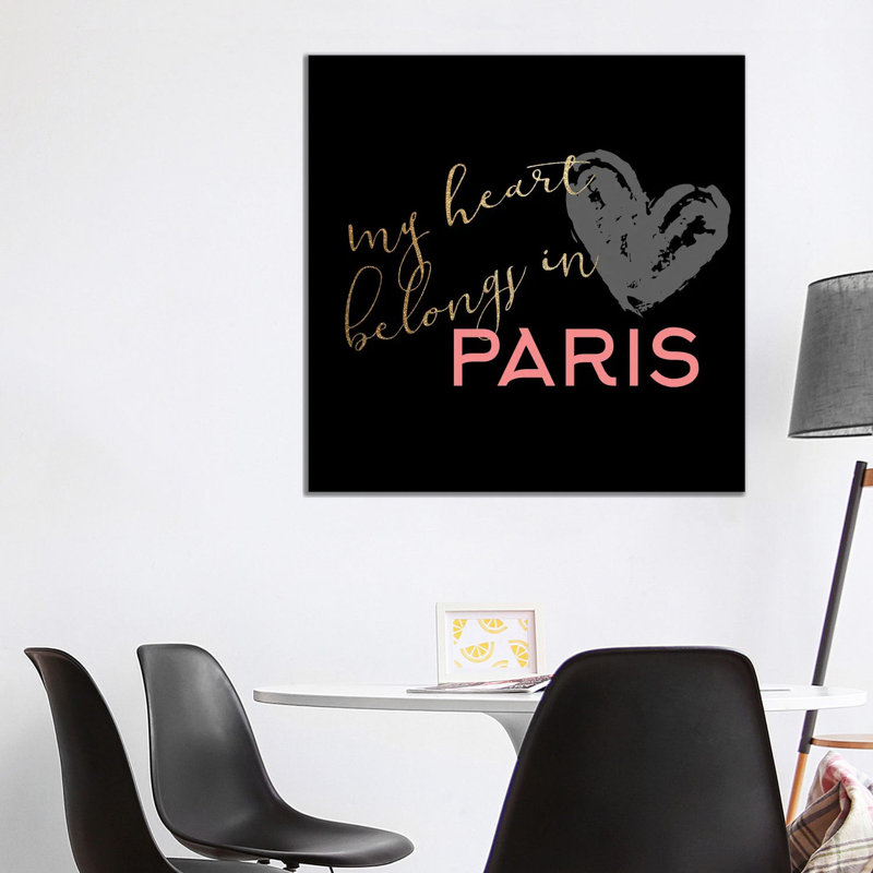 Paris Heart III by Kimberly Allen - Wrapped Canvas Print, 93.98 cm H x 93.98 cm W x 1.91 cm D