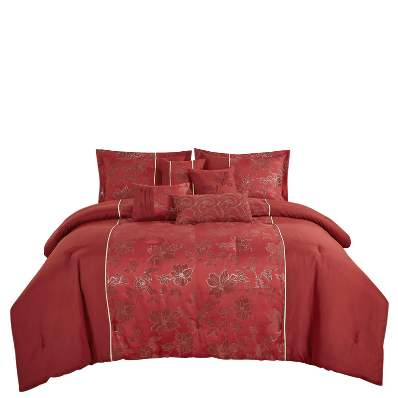 Literie Dalia, Édredon grand, 2 taies décoratives et 4 coussins
